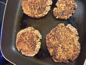 Picture of Black Bean Burgers in Skillet